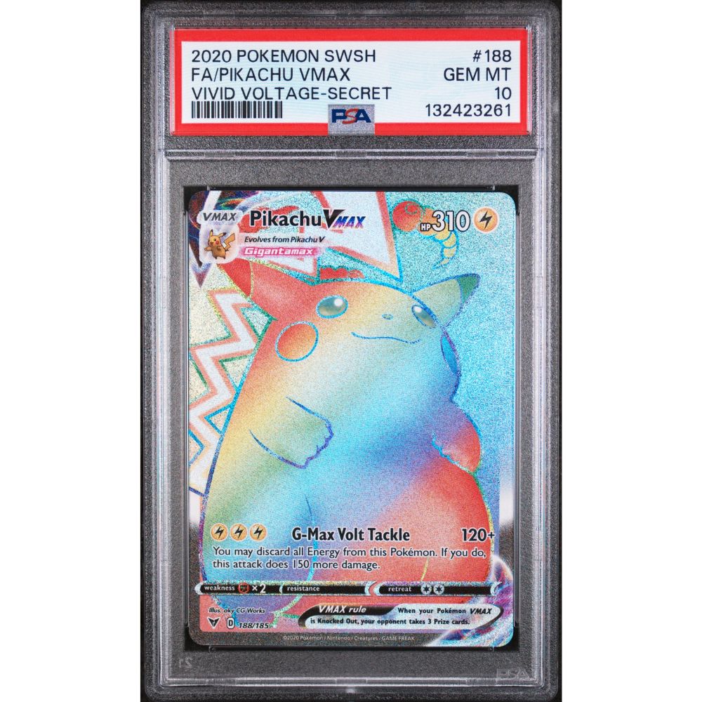 VIVID VOLTAGE - Pikachu VMAX (Secret) #188 PSA 10