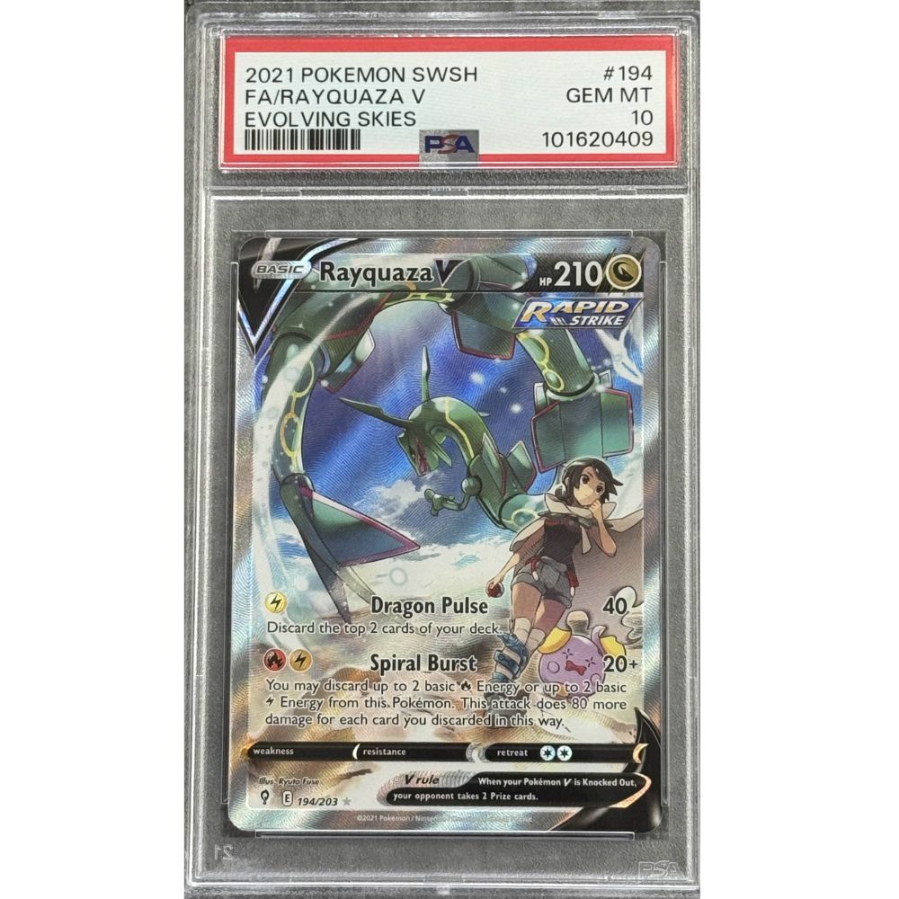 EVOLVING SKIES - Rayquaza V 194/203 PSA 10