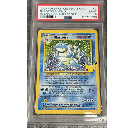 CELEBRATIONS: CLASSIC COLLECTION - Blastoise Base Set #3 PSA 9