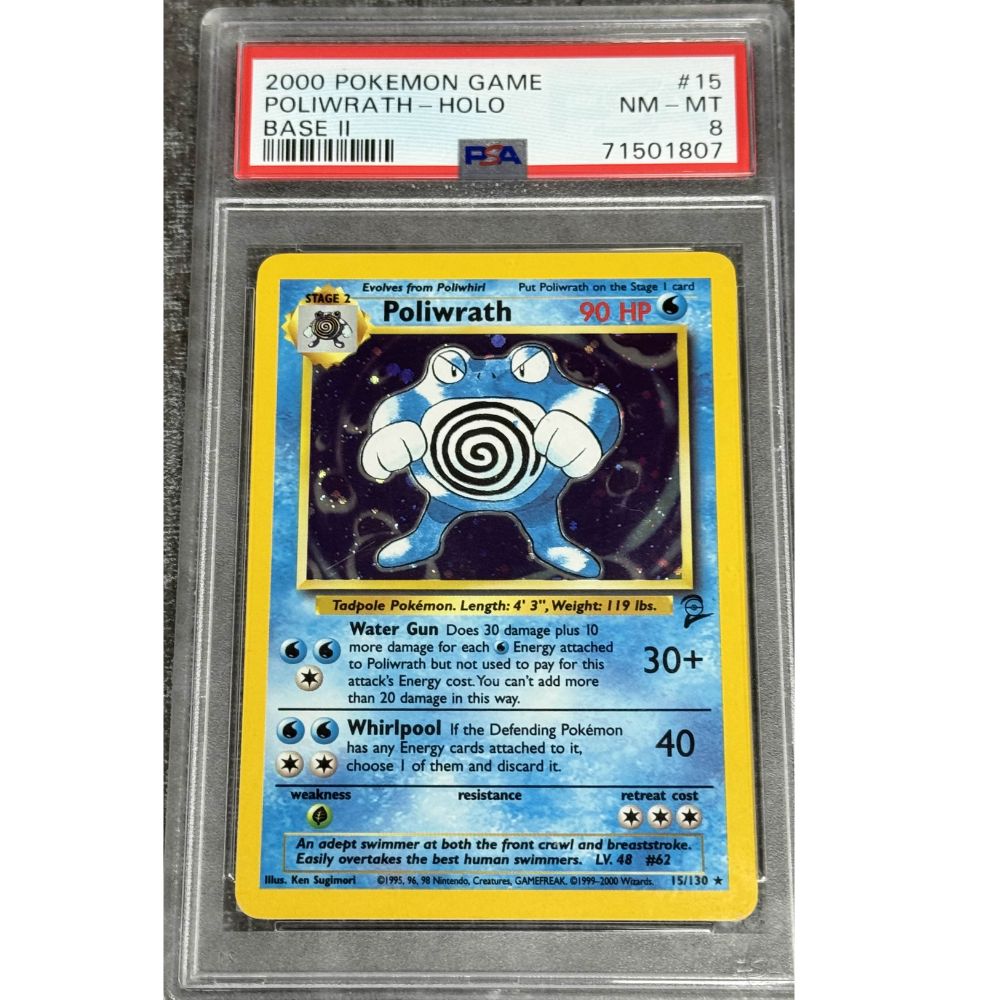 BASE SET 2 - Poliwrath 15/130 PSA 8