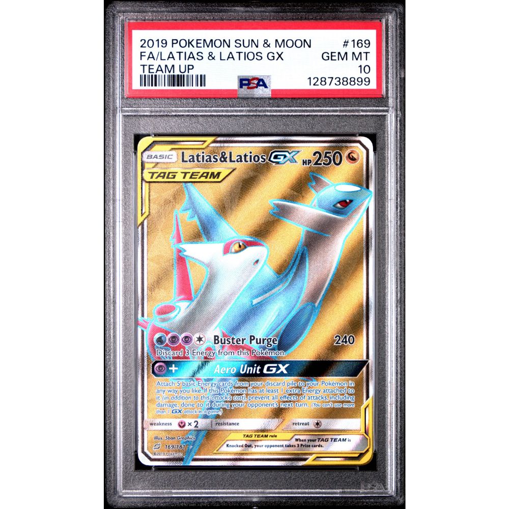 TEAM UP - Latias & Latios GX (Full Art) #169 PSA 10