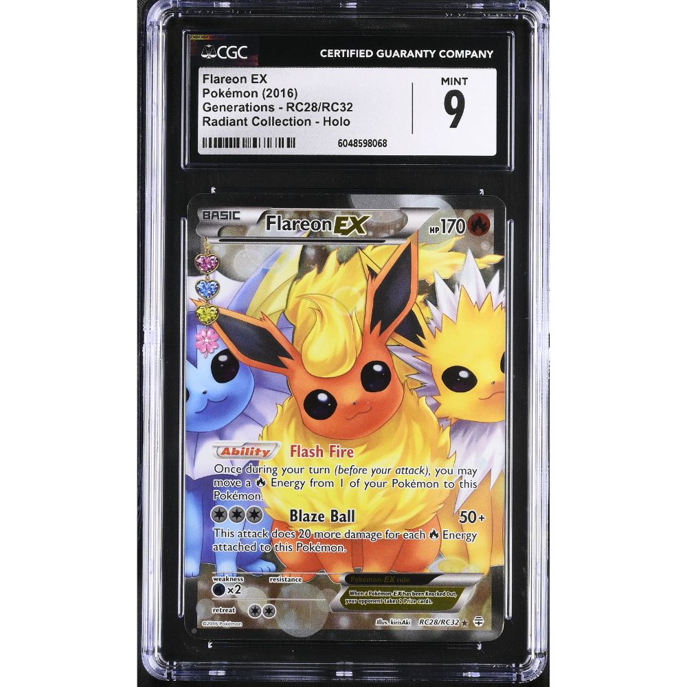 GENERATIONS RADIANT COLLECTION - Flareon EX #RC28 CGC 9