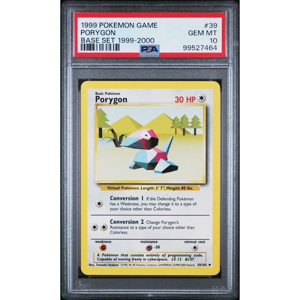 BASE SET - Porygon #39 PSA 10