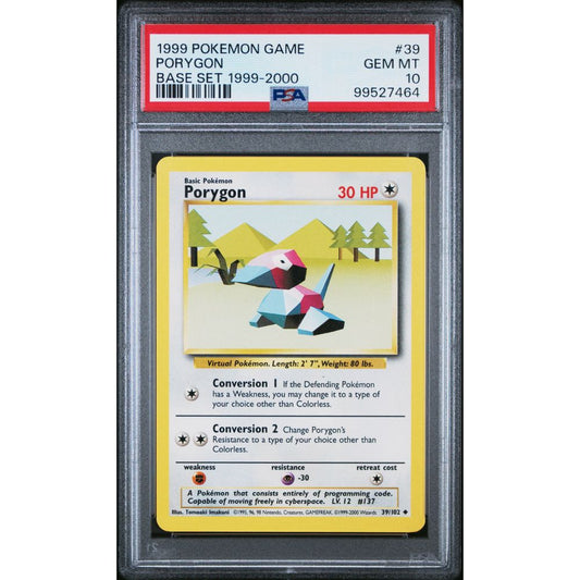 BASE SET - Porygon #39 PSA 10
