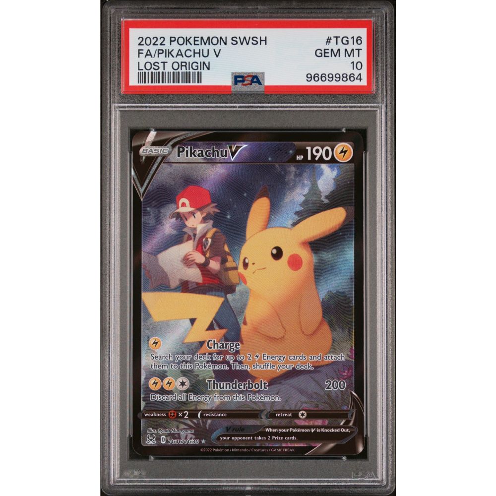 LOST ORIGIN - Pikachu V #TG16 PSA 10