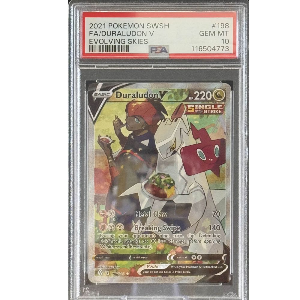 EVOLVING SKIES - Duraludon V 198/203 PSA 10