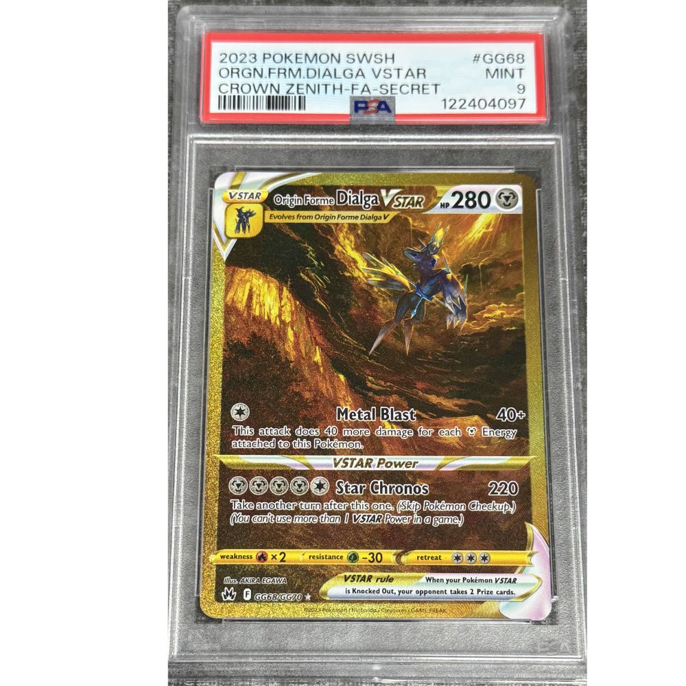 CROWN ZENITH - Origin Forme Dialga VSTAR (Secret) GG68/GG70 PSA 9