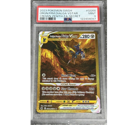 CROWN ZENITH - Origin Forme Dialga VSTAR (Secret) GG68/GG70 PSA 9