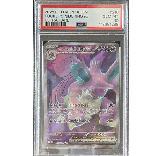 DESTINED RIVALS - Rocket's Nidoking ex PSA 10