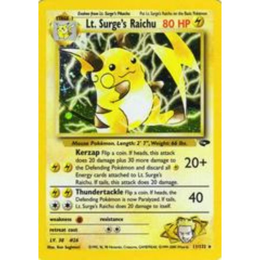 Lt. Surge's Raichu 011/132 (Gym Challenge)