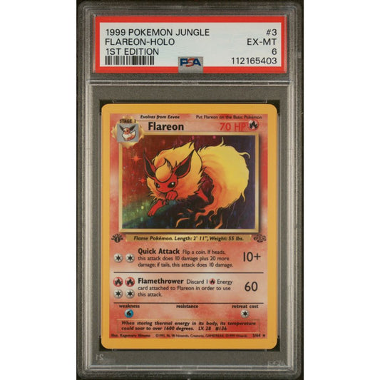 JUNGLE - Flareon (1st Edition) #3 PSA 6