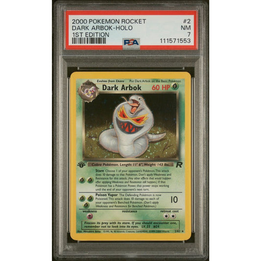 ROCKET - Dark Arbok (1st Edition) #2 PSA 7