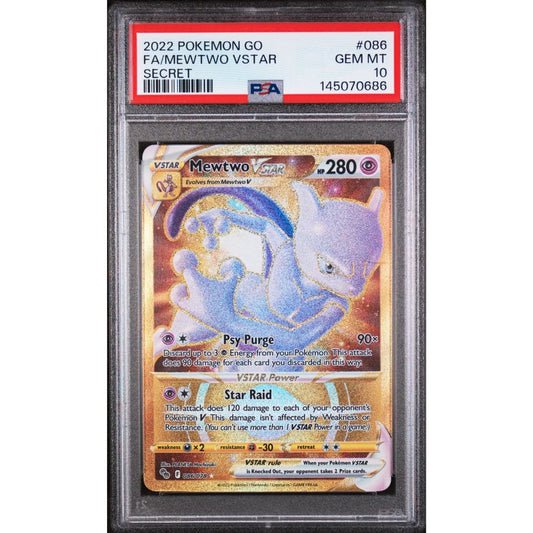 POKEMON GO - Mewtwo VSTAR (Secret) #086 PSA 10