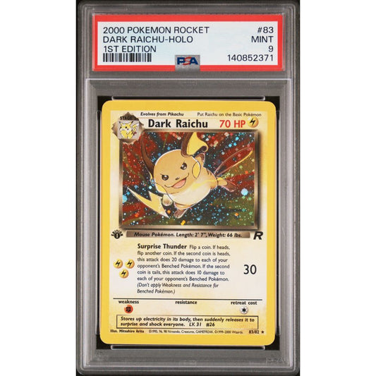 ROCKET - Dark Raichu (1st Edition) #83 PSA 9