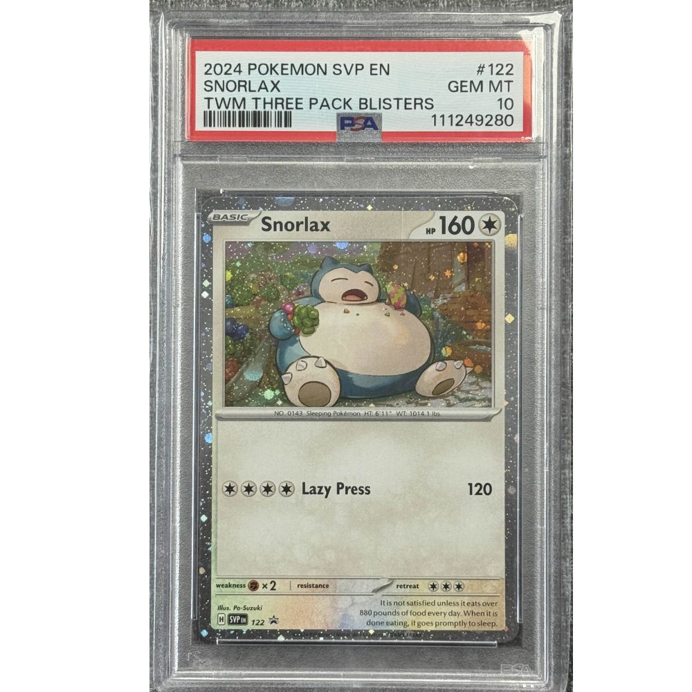 TWM (3 PK BLISTER PROMO) - Snorlax #122 PSA 10
