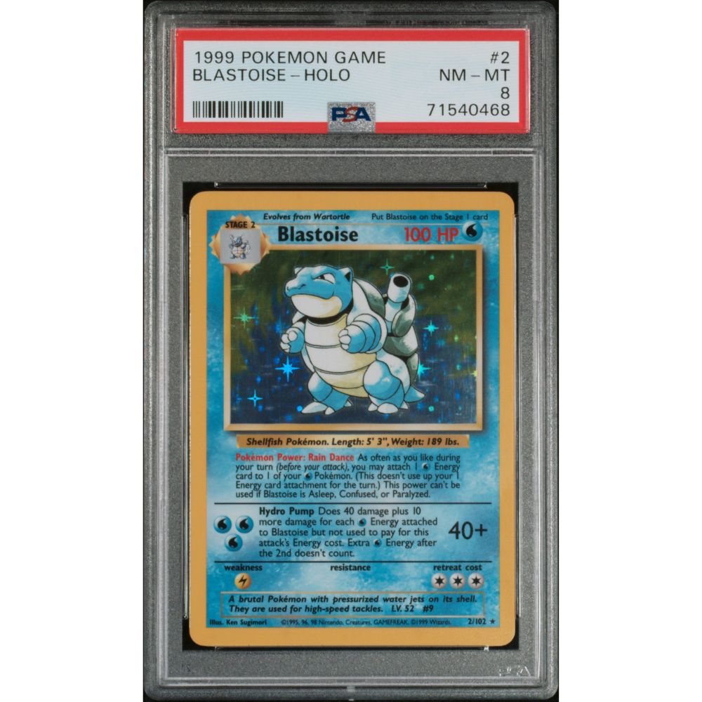 BASE SET - Blastoise #2 PSA 8