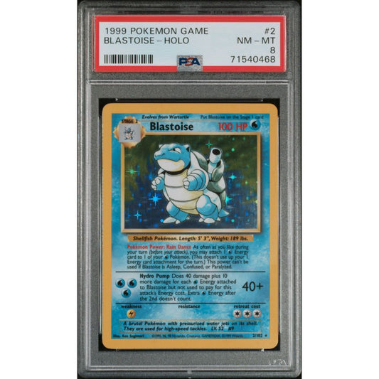 BASE SET - Blastoise #2 PSA 8