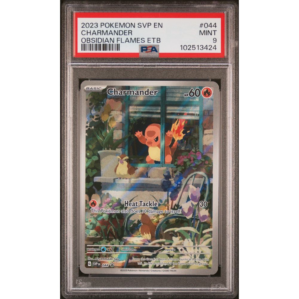 OBSIDIAN FLAMES ETB - Charmander #044 PSA 9