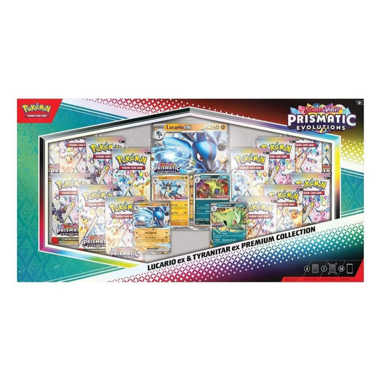 [LOCAL PICKUP ONLY!] Prismatic Evolutions Lucario ex & Tyranitar ex Premium Collection