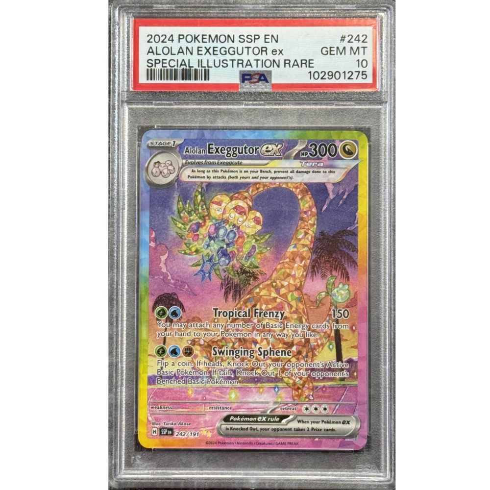 SURGING SPARKS - Alolan Exeggutor ex 242/191 PSA 10