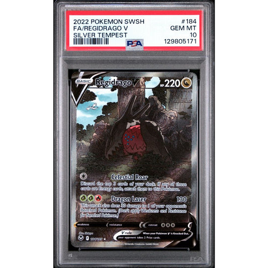SILVER TEMPEST - Regidrago V #184 PSA 10