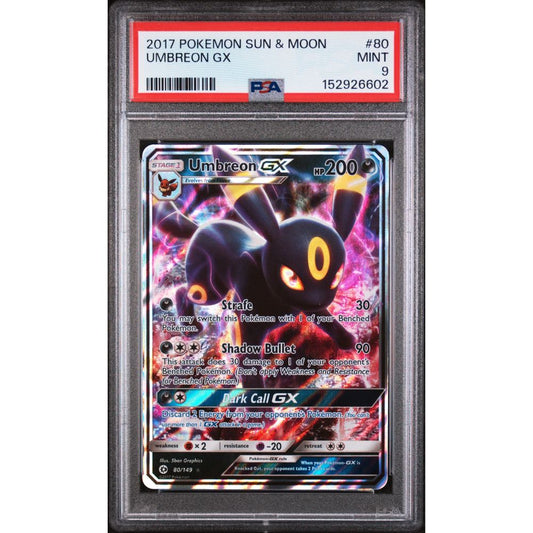 SUN & MOON BASE SET - Umbreon GX #80 PSA 9