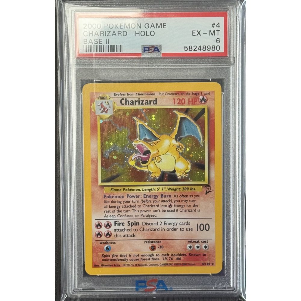 BASE SET 2 - Charizard #4 PSA 6