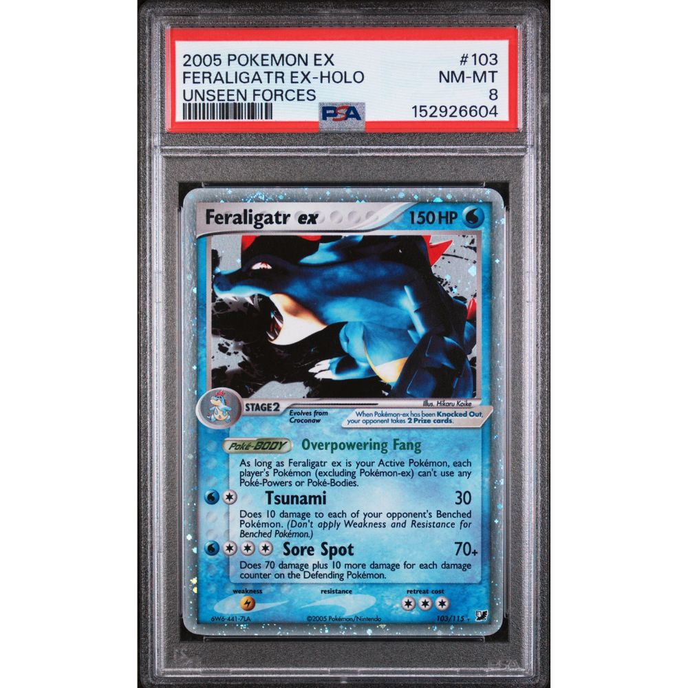 UNSEEN FORCES - Feraligatr ex #103 PSA 8