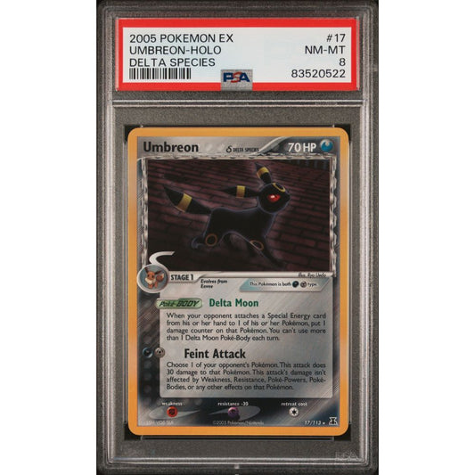 EX DELTA SPECIES - Umbreon #17 PSA 8