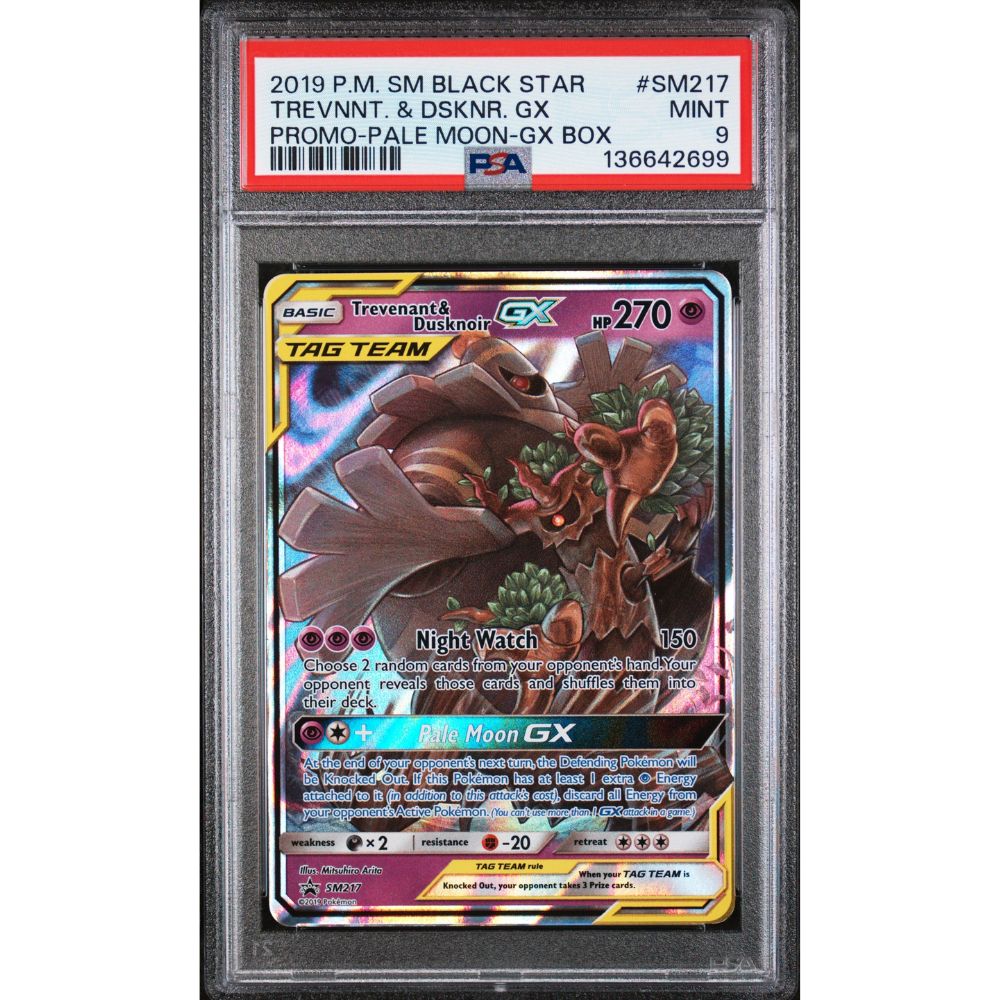 SM BLACK STAR PROMOS - Trevenant & Dusknoir GX #SM217 PSA 9