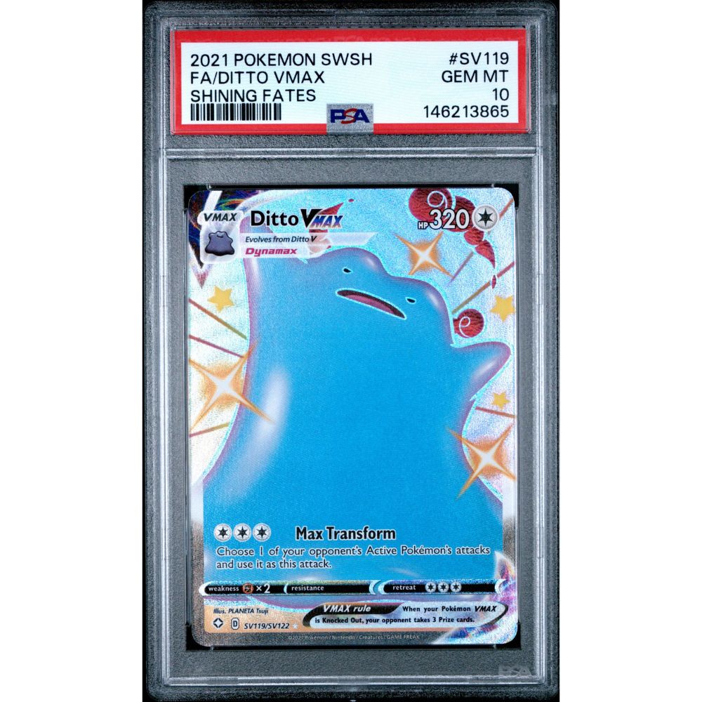 SHINING FATES - Ditto VMAX #SV119 PSA 10