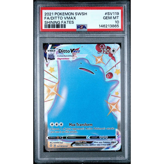 SHINING FATES - Ditto VMAX #SV119 PSA 10