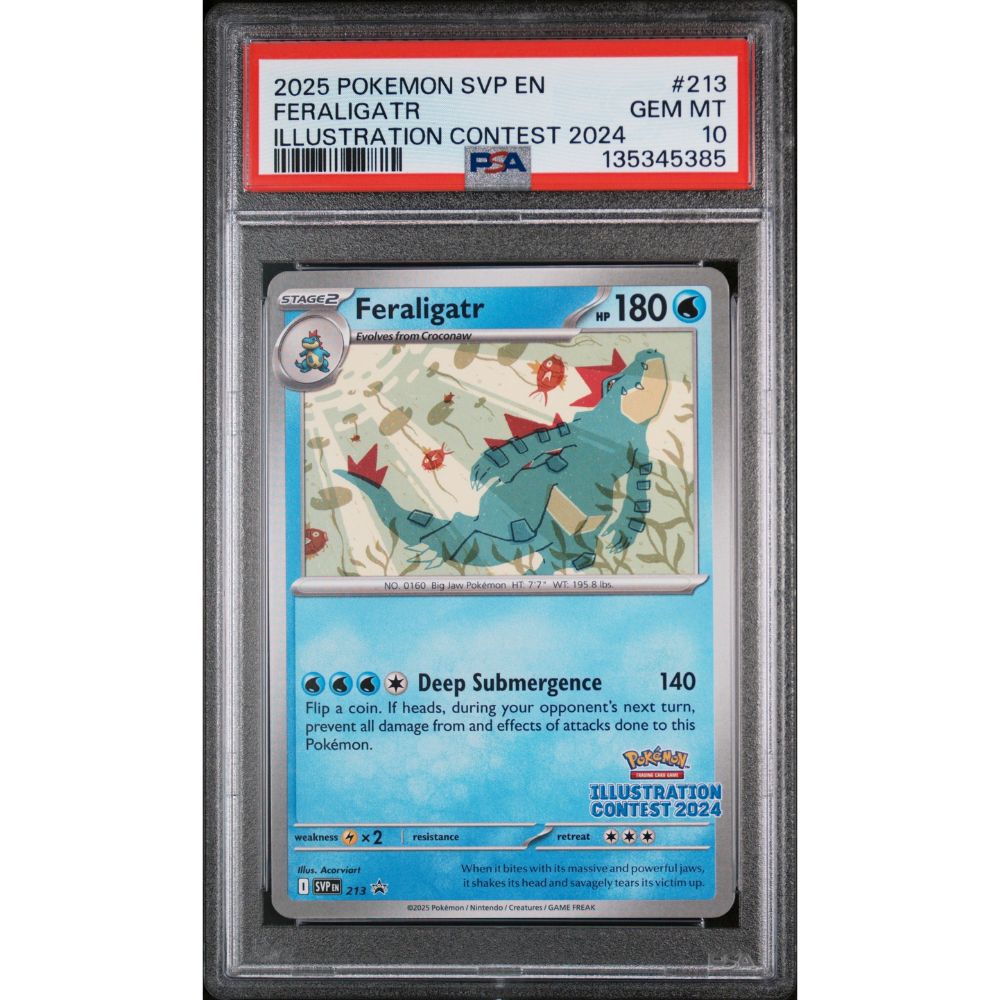ILLUSTRATION CONTEST 2024 - Feraligatr #213 PSA 10