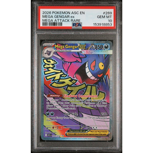 ASCENDED HEROES - Mega Gengar ex #269 PSA 10