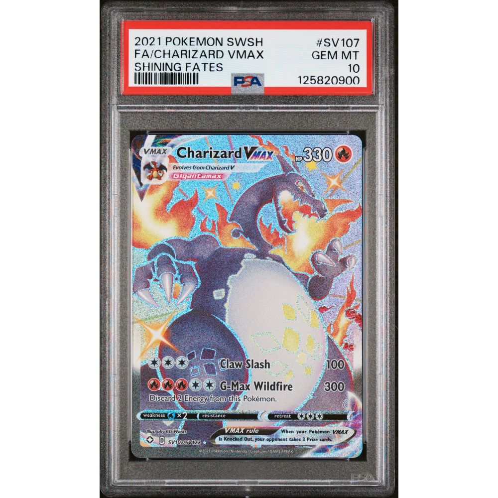 SHINING FATES - Charizard VMAX #SV107 PSA 10