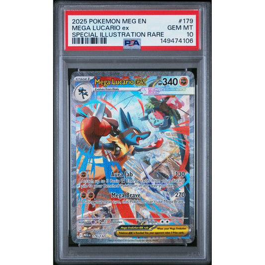 MEGA EVOLUTION - Mega Lucario ex #179 PSA 10