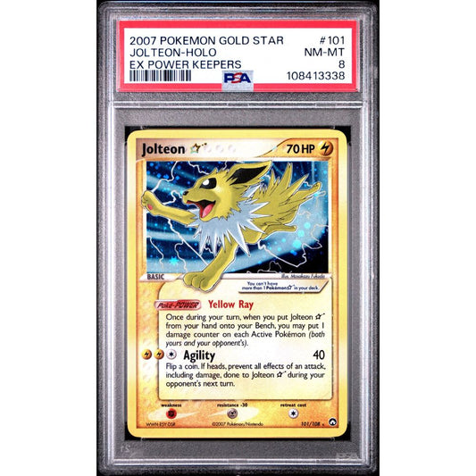 POWER KEEPERS - Jolteon (Gold Star) #101 PSA 8