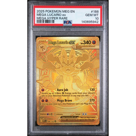 MEGA EVOLUTION - Mega Lucario ex #188 PSA 10