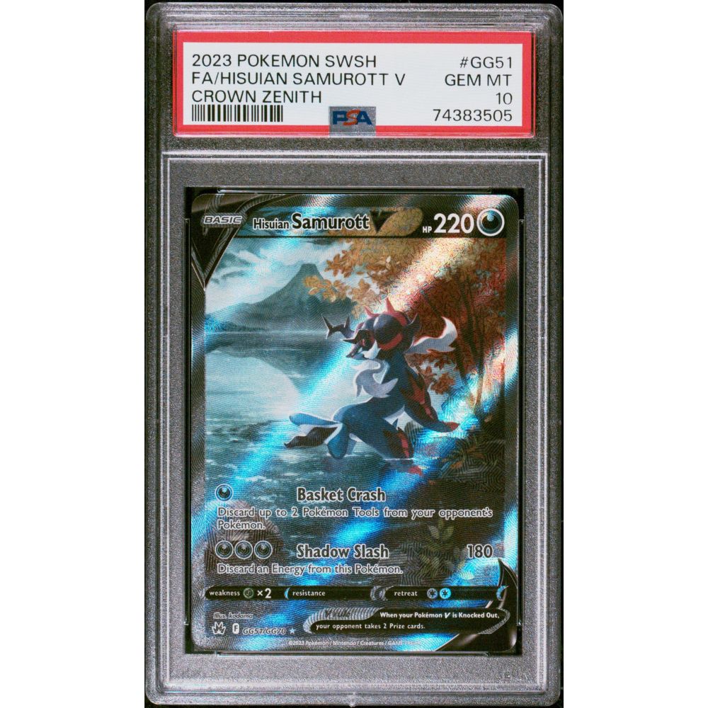 CROWN ZENITH - Hisuian Samurott V #GG51 PSA 10