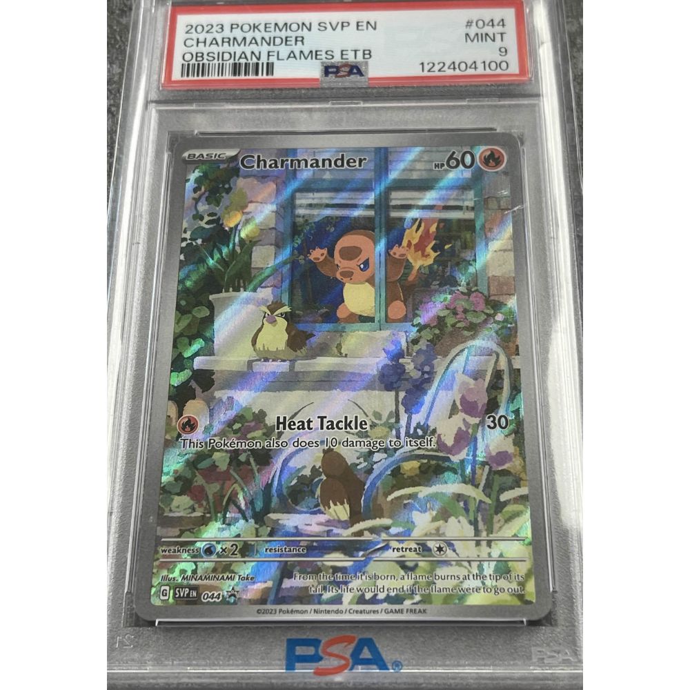 OBSIDIAN FLAMES ETB - Charmander #044 PSA 9