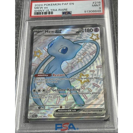 PALDEAN FATES - Mew ex 216/91 PSA 9