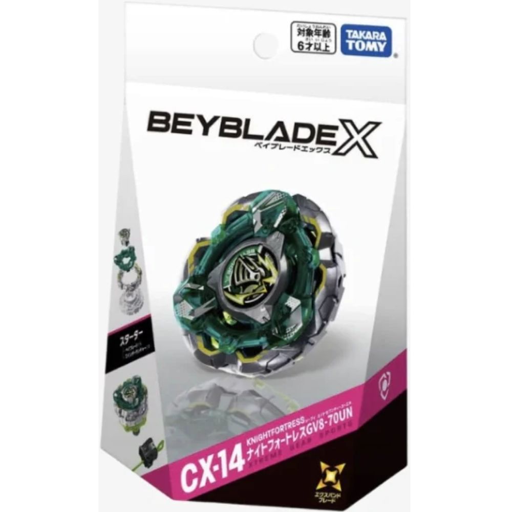 Takara Tomy Beyblade X CX-14 Knight Fortress GV8-70UN