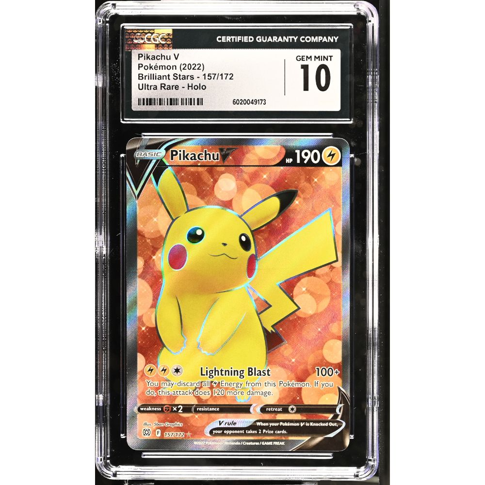 BRILLIANT STARS- Pikachu V #157 CGC 10